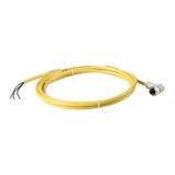 Connection cable, 5p/5Ltg, DC current, coupling m12 angled, open end, L=10m