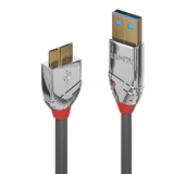 1m USB 3.2 Type A to Micro-B Cable, 5Gbps, Cromo Line USB Type A Male to Micro-B Male