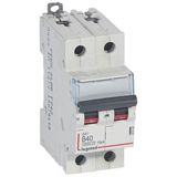 DX³6000 10kA high inlet and low outlet 2P screw circuit breaker 230V~ to 400V~ - 40A - curve B - 2 modules