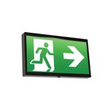 EndLED Lithium Exit Sign Maintained / Non-Maintained DALI Black