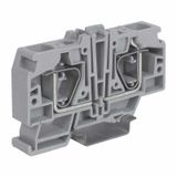 Spring-clamp power-splitter terminal 16mm2 2-poles, grey color