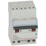 Circuit breaker DX³4500 6kA high inlet via automatic terminals low outlet screw terminals - four-pole 400V~ 10A curve C - 3 modules