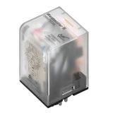 Industrial relay, 115 V AC, red LED, 3 CO contact (AgSnO) , 250 V AC, 