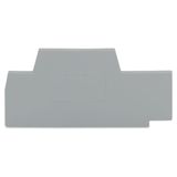 End and intermediate plate 2.5 mm thick gray