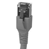 Patchcord RJ45 shielded Cat.6a 10GB, LS0H, grey,   10.0m