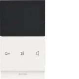 Video indoor station TOUCH square surface-mounted, 2-wire intercom systems, polar white glossy