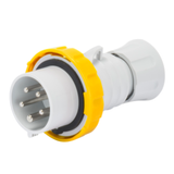 STRAIGHT PLUG HP - IP66/IP67/IP68/IP69 - 3P+E 32A 100-130V 50/60HZ - YELLOW - 4H - SCREW WIRING