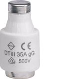 Fuse-link DIII E33 35A 500V gG T with indicator