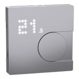 Connected room temperature controller module, stainless steel, system design, works with Wiser, Zigbee, Wiser Home