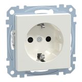 SCHUKO socket with dryer marking, touch protection, plug-in terminals, polar white glossy, System M