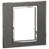 Arteor Surround Plate 3 Module Square Brushed Black