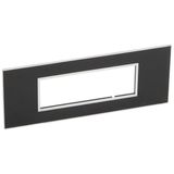 Arteor Surround Plate 6 Module Square Mirror Black