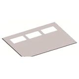 RD34F1 Top plate, Field width: 3, 12 mm x 859 mm x 425 mm