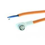 Sensor cable, M8 right-angle socket (female), 4-poles, PVC washdown re AA019166R