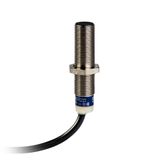 Inductive proximity sensors XS, inductive sensor XS5 M12, L53mm, brass, Sn2mm, 24...240VAC/DC, cable 2 m