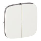 Cover plate Valena Allure - 2-gang switch/push-button - white