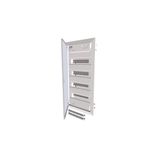 Hollow wall compact distribution board, 4-rows, flush sheet steel door
