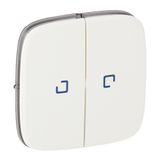 Cover plate Valena Allure - illuminated 2-gang switch/push-button - white