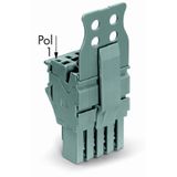 1-conductor female connector Push-in CAGE CLAMP® 4 mm² gray