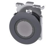 Illuminated pushbutton, 30 mm, round, Metal, matte, clear, front ring for flush installation, momentary contact  3SU1061-0JB70-0AA0-Z Y15