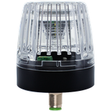 COMLIGHT56 LED CLEAR STATUS LIGHT With 4 pole M12 bottom exit