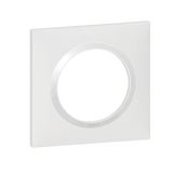 600801 Dooxie square plate 1 post white finish