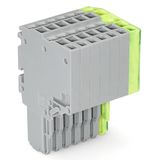 2-conductor female connector Push-in CAGE CLAMP® 1.5 mm² gray, green-y