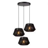 JESSICA Pendant light-Black-Ø35,5-3xE27-60W-Cotton