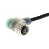 Sensor cable, M12 right-angle socket (female), 3-poles, A coded, PUR f XS2F0733C