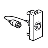 Jack socket 3.5mm + cord programme Mosaic preconnected 1 module aluminium