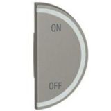 Round key cover Arteor BUS/SCS - ON/OFF - 1 module right-hand - magnesium