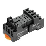 Relay socket, flat design, IP10, 4 CO contact , 10 A, Screw connection