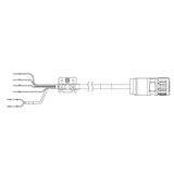 1S series servo motor power cable, 20 m, with brake, 400 V: 11 kW & 15