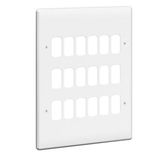 Synergy™ - Front plate - for 18 Grid modules - 3x3 gang - White