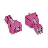 Snap-in socket 2-pole Cod. B pink