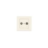 Karre White Sat Socket Trans (Sat-TV) (8-11dB)