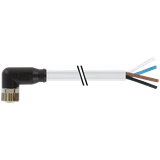 M8 female 90° A-cod. with cable PUR 4x0.25 gy UL/CSA 5m