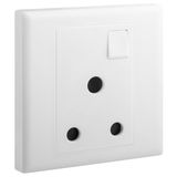 Socket 1 Gang 15A Switched 7X7 White, Legrand - ELOE