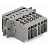 1-conductor male connector CAGE CLAMP® 4 mm² gray