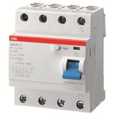 F204 A S-100/0.1 Residual Current Circuit Breaker 4P A type 100 mA
