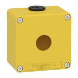 Harmony XAP, XB2 SL, Empty control station, zinc alloy, yellow, M20, 1 cut-out 22mm, 80 x 80 x 51,5, UL cULus