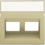 Central plate data 2x RJ oblique output, gold coated