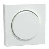 Central plate with rotary knob, active white glossy, system M