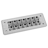 MH24 F19-1 IP66 RAL7035 grey cable entry plate UL94 V-0