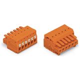 1-conductor female connector push-button Push-in CAGE CLAMP® orange