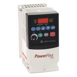 PowerFlex 4 240 (208) VAC, 3PH, 8A, 1.5 kW, 2 HP, Frame Size A, IP20 (Open), LED Display, Fixed Digital Keypad, CE Compliant Unfiltered, RS485