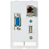 MODLINK  DATA  INSERT 1×SUB-D9 fem./fem. + 1×RJ45 + 1xUSB fem./fem.