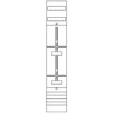 1ZF52 Meter panel, 1350 mm x 250 mm (HxW), Number of Rows: 0, Panel Width: 1