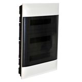 3X18M FLUSH CABINET SMOKED DOOR EARTH+XNEUTRAL TERMINAL BLOCK FOR DRY WALL
