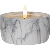 LED Pillar Candle Flamme Marble